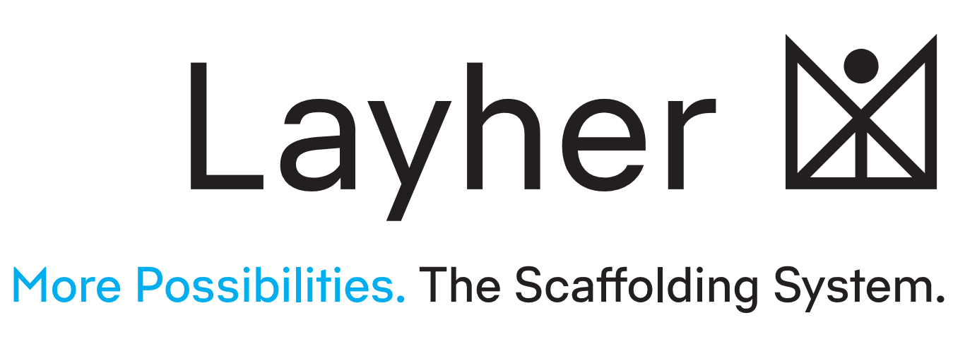 Layher Black Blue Branding